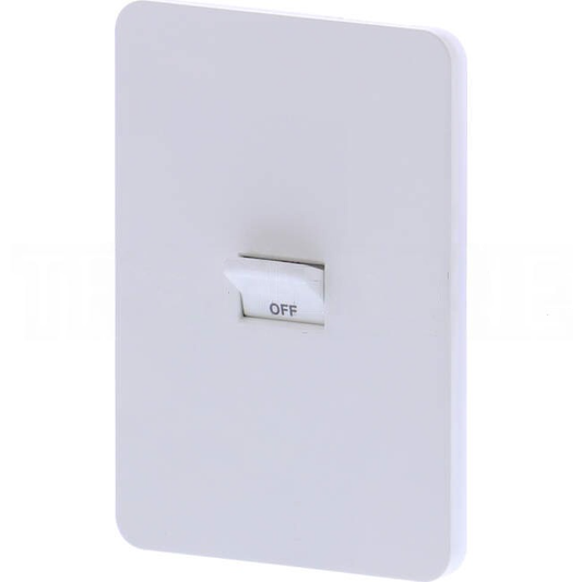 Hager 16 Amp 1 Gang ALLURE Vertical Internal Isolation Rocker Switch Engraved With COOKER Gloss White