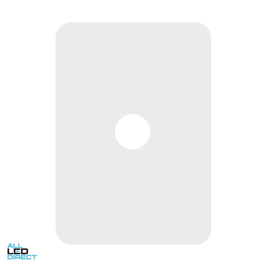 Hager 1 Gang ALLURE Internal Switch Cover Plate Gloss White ALL LED Direct