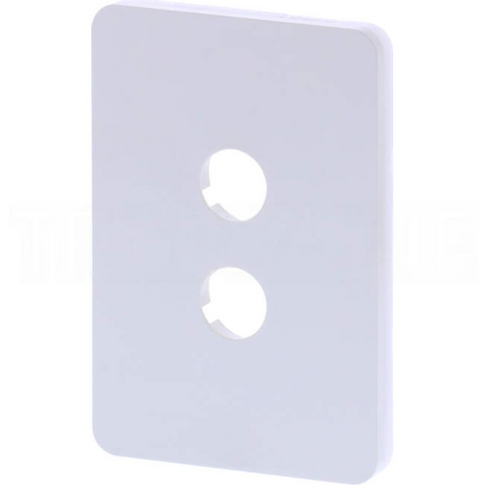 Hager 2 Gang ALLURE Internal Switch Cover Plate Gloss White