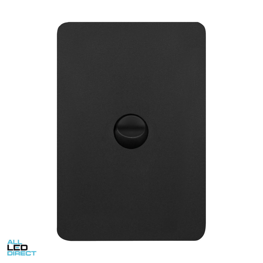 Hager 16 Amp 1 Gang ALLURE Vertical Internal Rocker Switch Gloss Matt Black ALL LED Direct