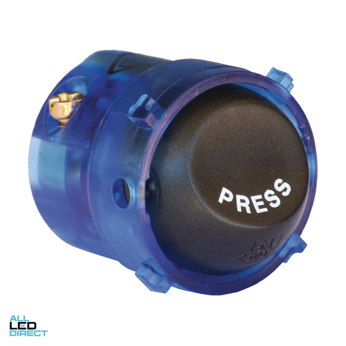 Hager 15 Amp Bell Press Switch Mech Matt Black ALL LED Direct