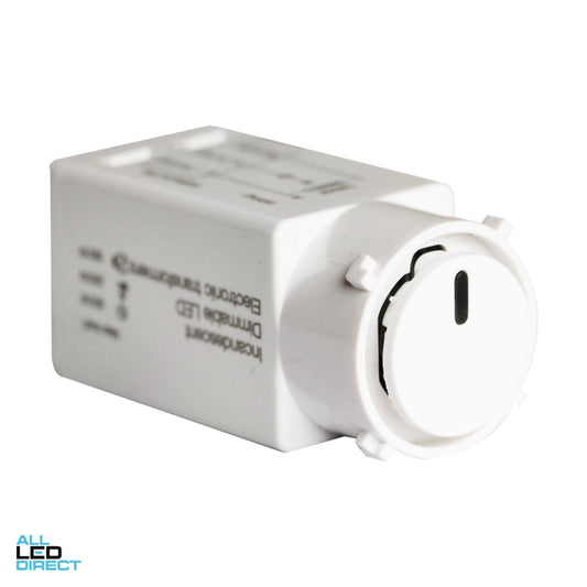 Hager 250 Watt Electronic Push Button Universal Dimmer Mechanism Push Button Dimmer Mech With LED Indicator White ALL LED Direct