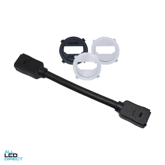 Hager HDMI F/F Rotoloc Data Mech with Flexible Lead ALL LED Direct
