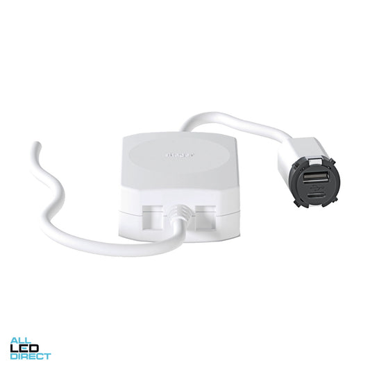 Hager USB Mechanism USB A + C Matt White ALL LED Direct