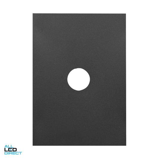 Hager 1 Gang FINESSE Internal Switch Cover & Grid Plate Matt Black ALL LED Direct