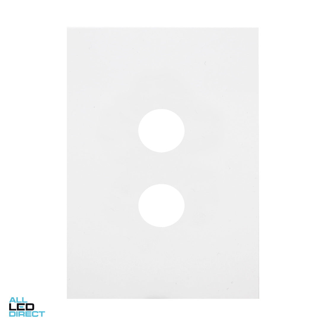 Hager 2 Gang FINESSE Internal Switch Cover Plate Gloss White ALL LED Direct