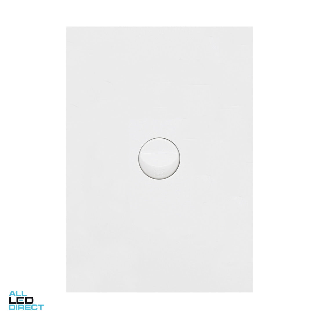Hager 16 Amp 1 Gang FINESSE Vertical Internal Rocker Switch Gloss White ALL LED Direct