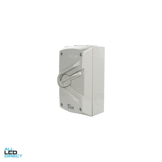 Clipsal 40 Amp 3 Pole WEATHERSHIELD IP66 Industrial Isolator Resistant Grey ALL LED Direct
