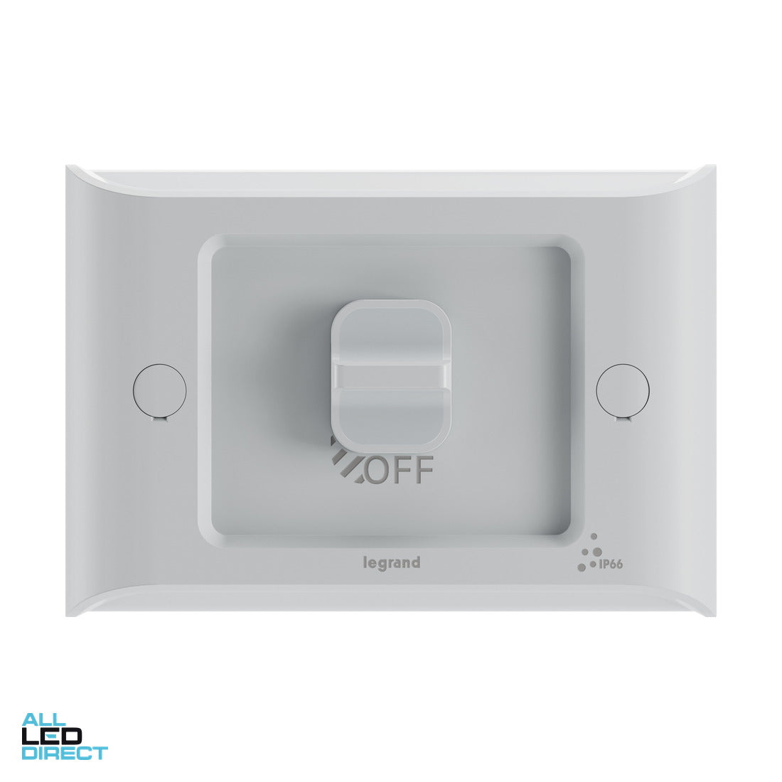 Legrand 16 Amp AQUA LIFE 1 Gang Weatherproof Switch Limestone Grey ALL LED Direct