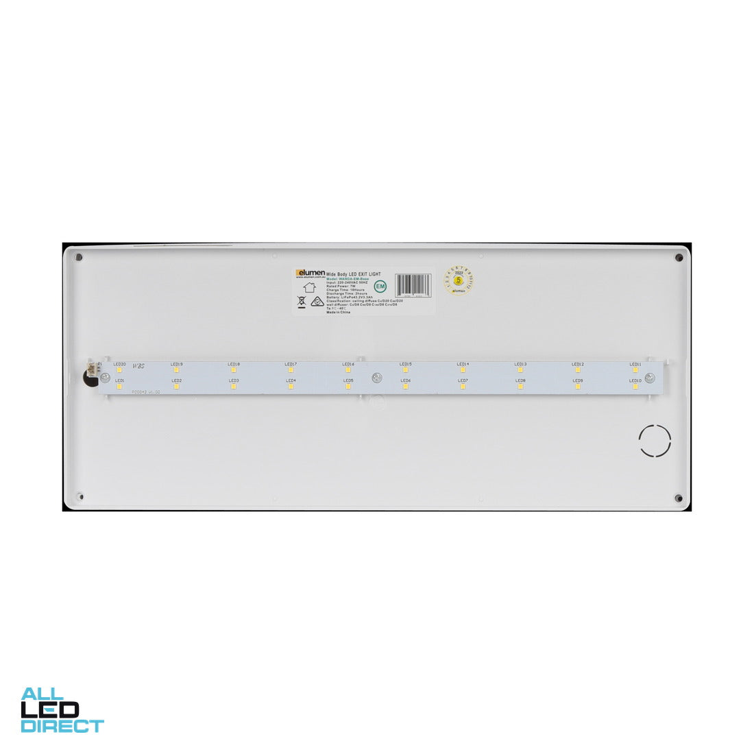 Elumen 7 W Surface Mounted Wide Body Kit For LED Emergency Exit Light ALL LED Direct