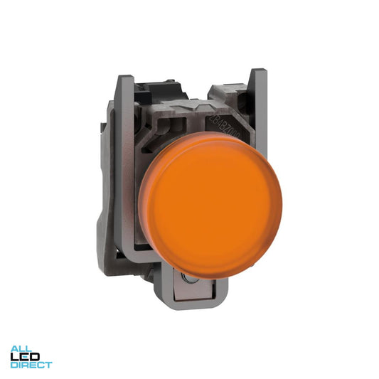 Schneider 22mm Pilot Light With Integral LED Orange 24 Volt AC/DC