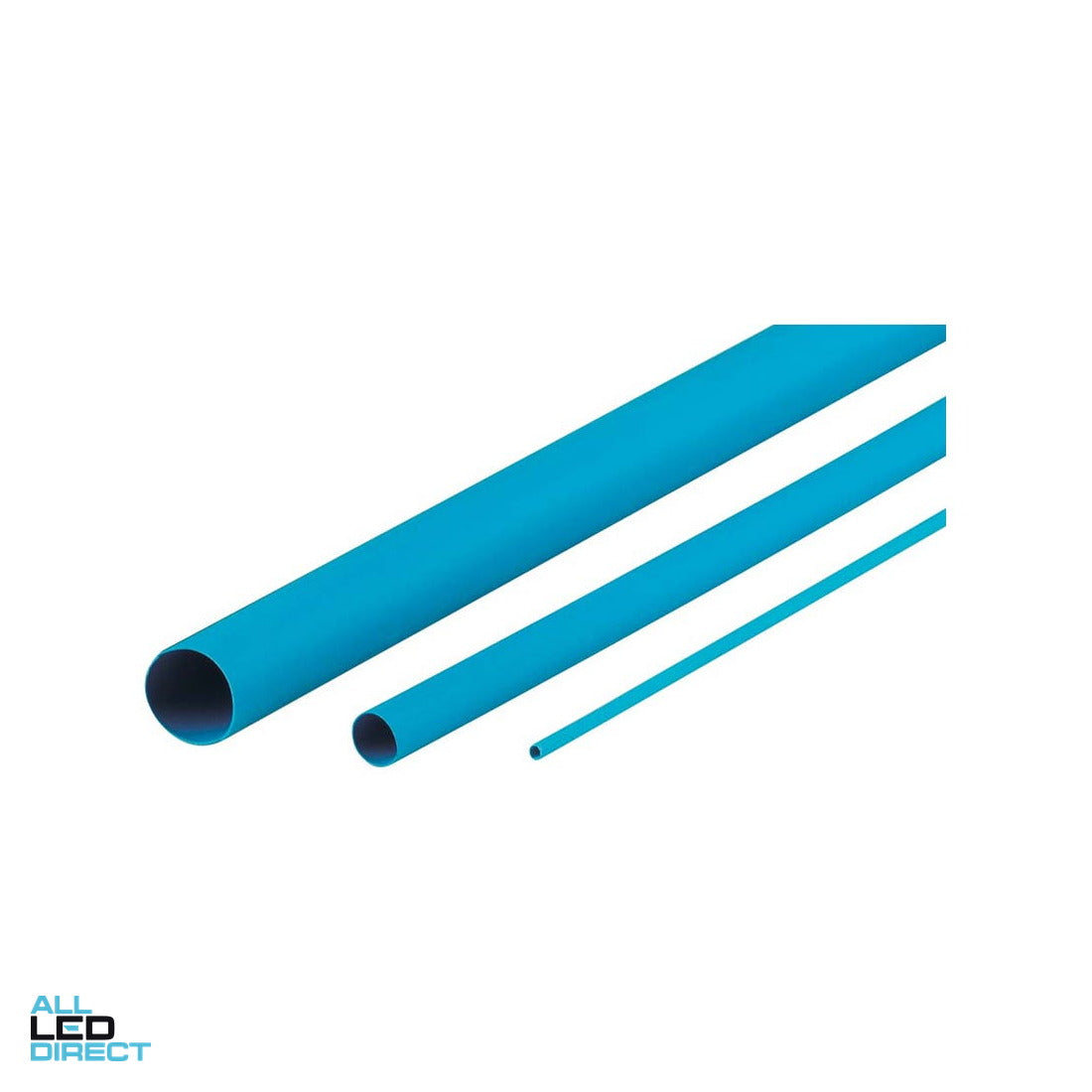 Cabac 50.8mm Shrinks To 25.4mm Thin Wall Heatshrink 1.2 Metre Blue ALL LED Direct