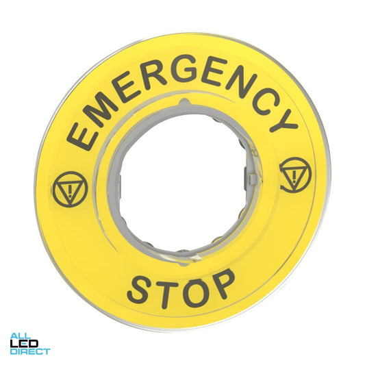Schneider Circular Legend Emergency Stop Suits ZB4/ZB5 Mushroom Heads