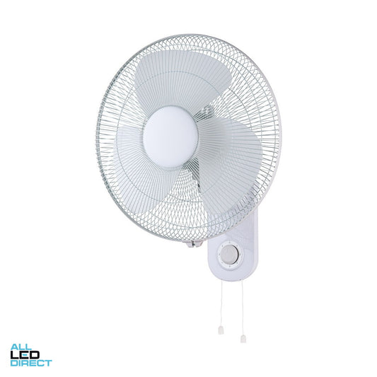 Ventair 40cm ZEPHYR 2 Pull Cord Wall Mounted Fan ALL LED Direct