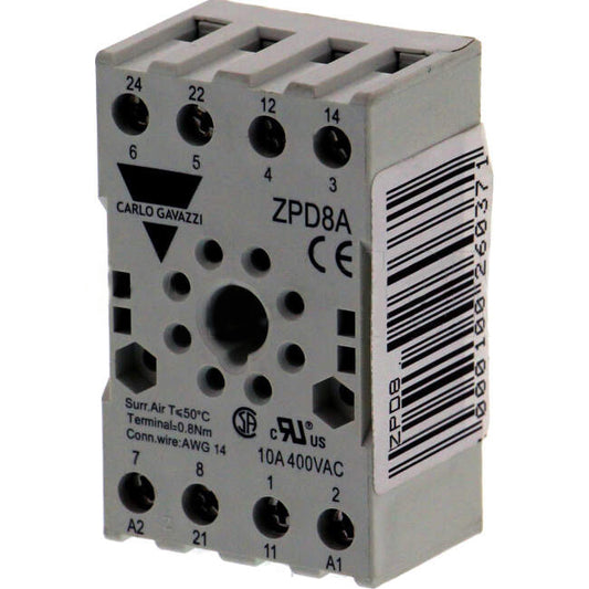 NHP Timer 8 Pin Plug In Base For Carlo Gavazzi Timers And Relays.