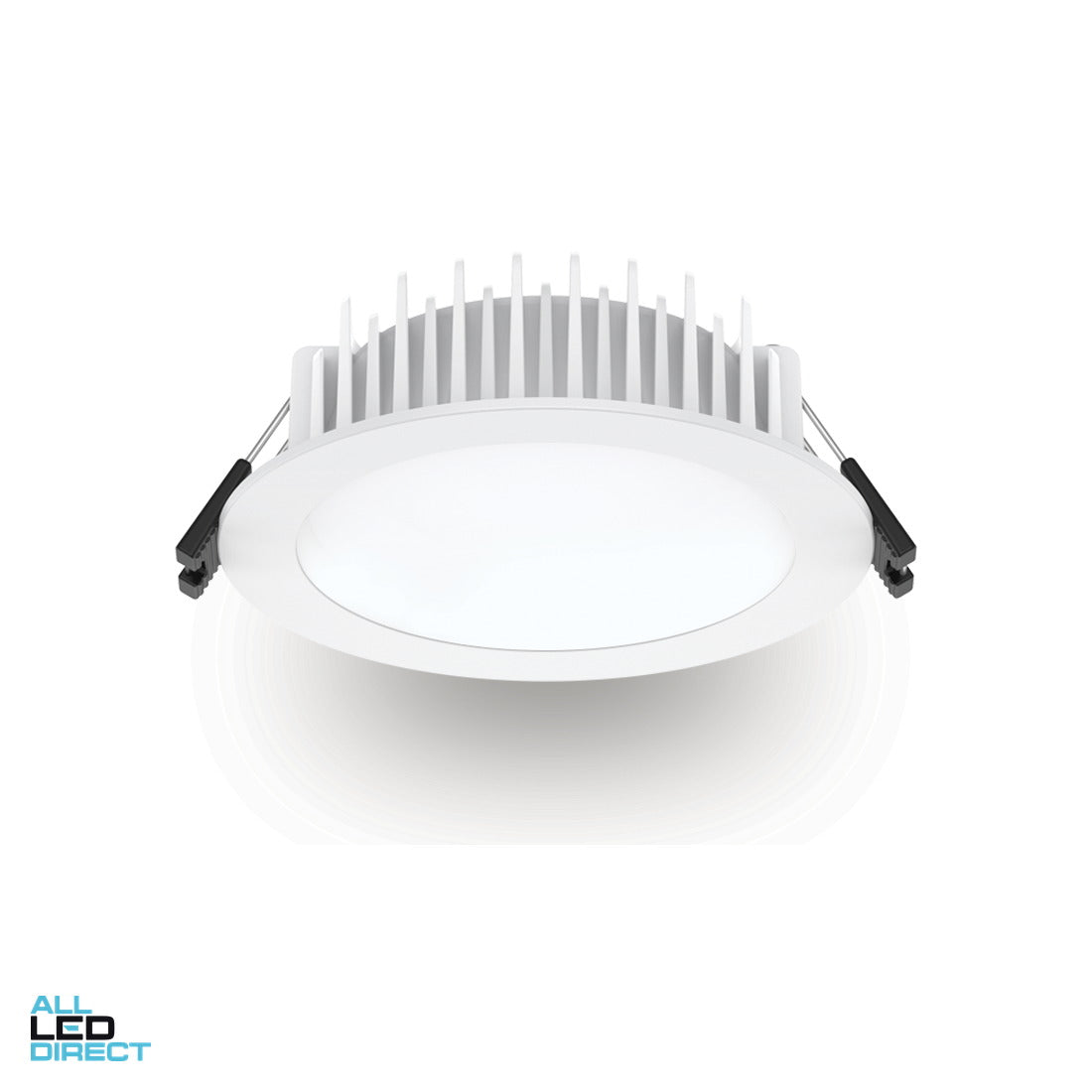 Atom 8 W 90 mm Flush Lens Low Profile LED Downlight Dimmable White 3000/4000/5700 K