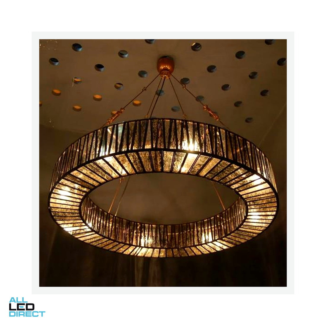 Chandelier slat ring 6x40W Brights ALL LED Direct