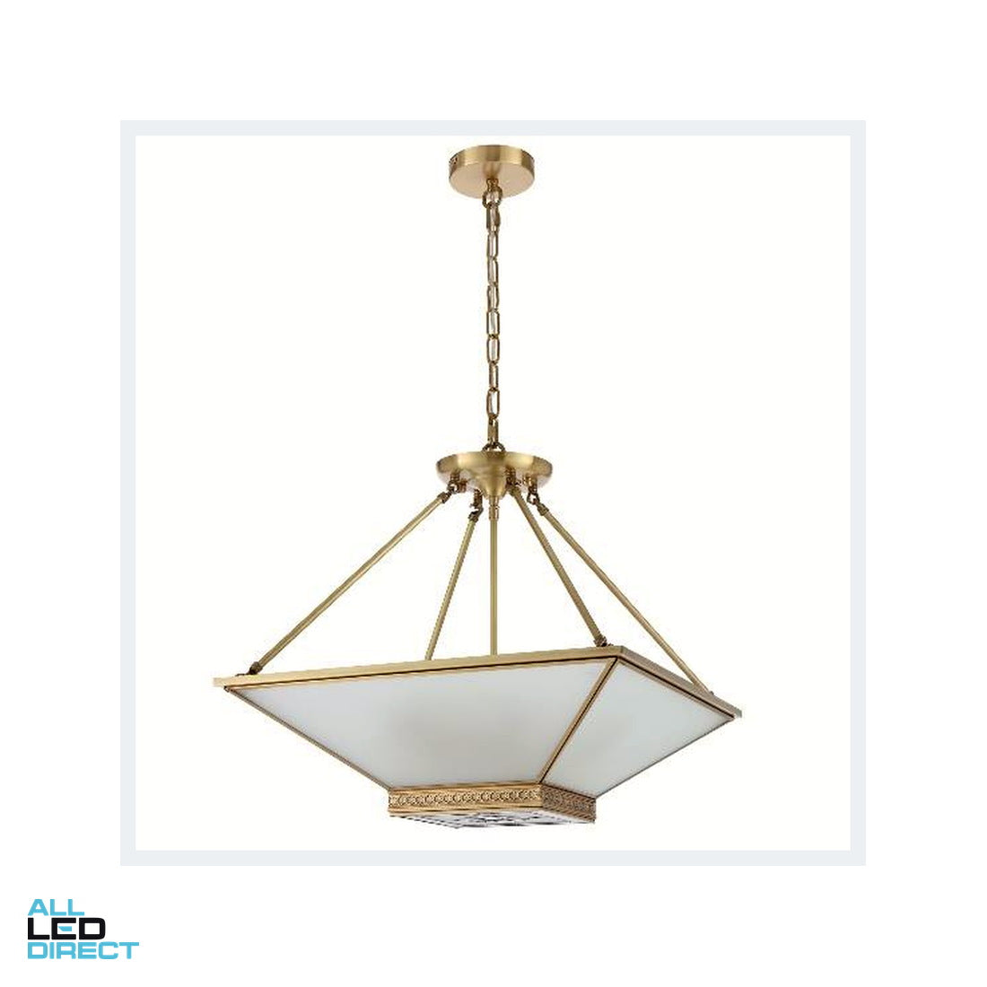 Chandelier square 4x25W Brights ALL LED Direct