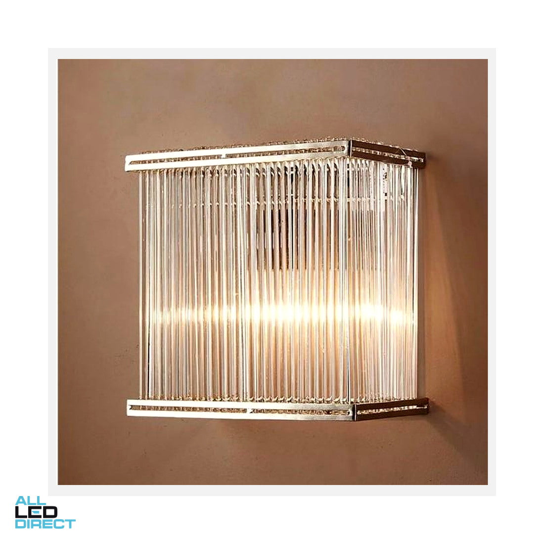 6W glass rod wall square Brights ALL LED Direct