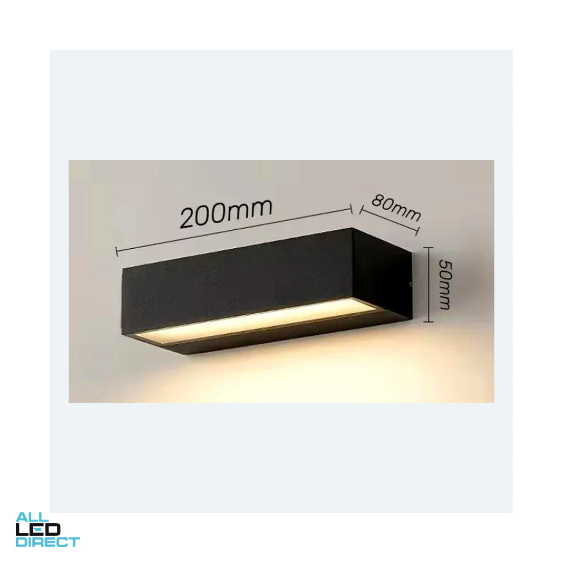 12W wall up light IP65 Brights ALL LED Direct